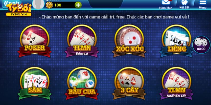 Một số tựa game hấp dẫn tại Game bài TYBOI