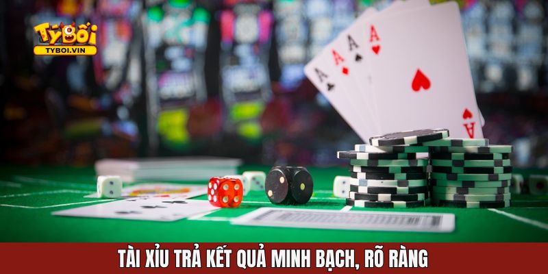 Tài xỉu trả kết quả minh bạch, rõ ràng